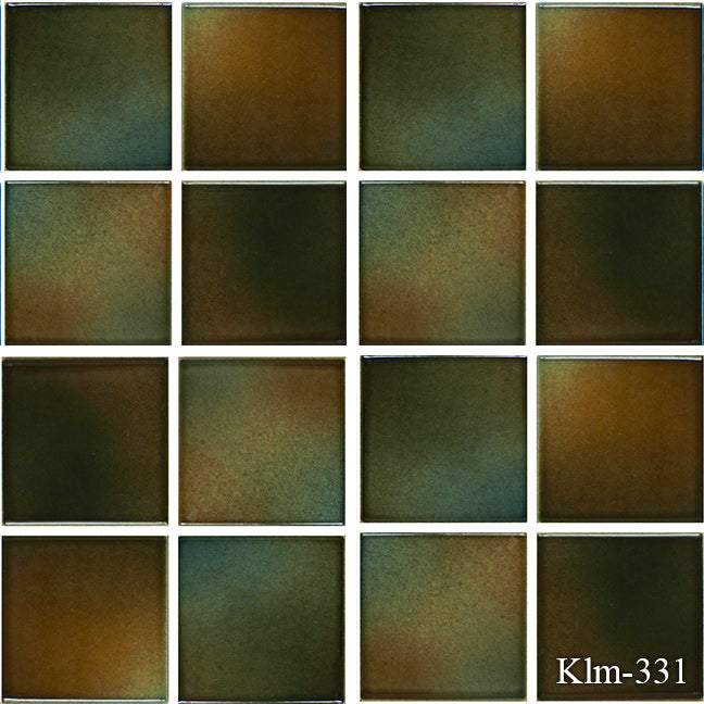 KLM Series Misty Brown 3" x 3" Porcelain Pool Tile