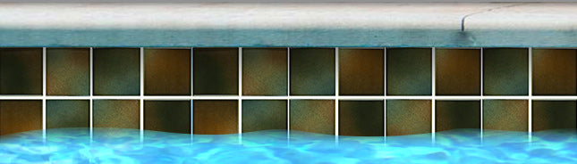 KLM Series Misty Brown 3" x 3" Porcelain Pool Tile