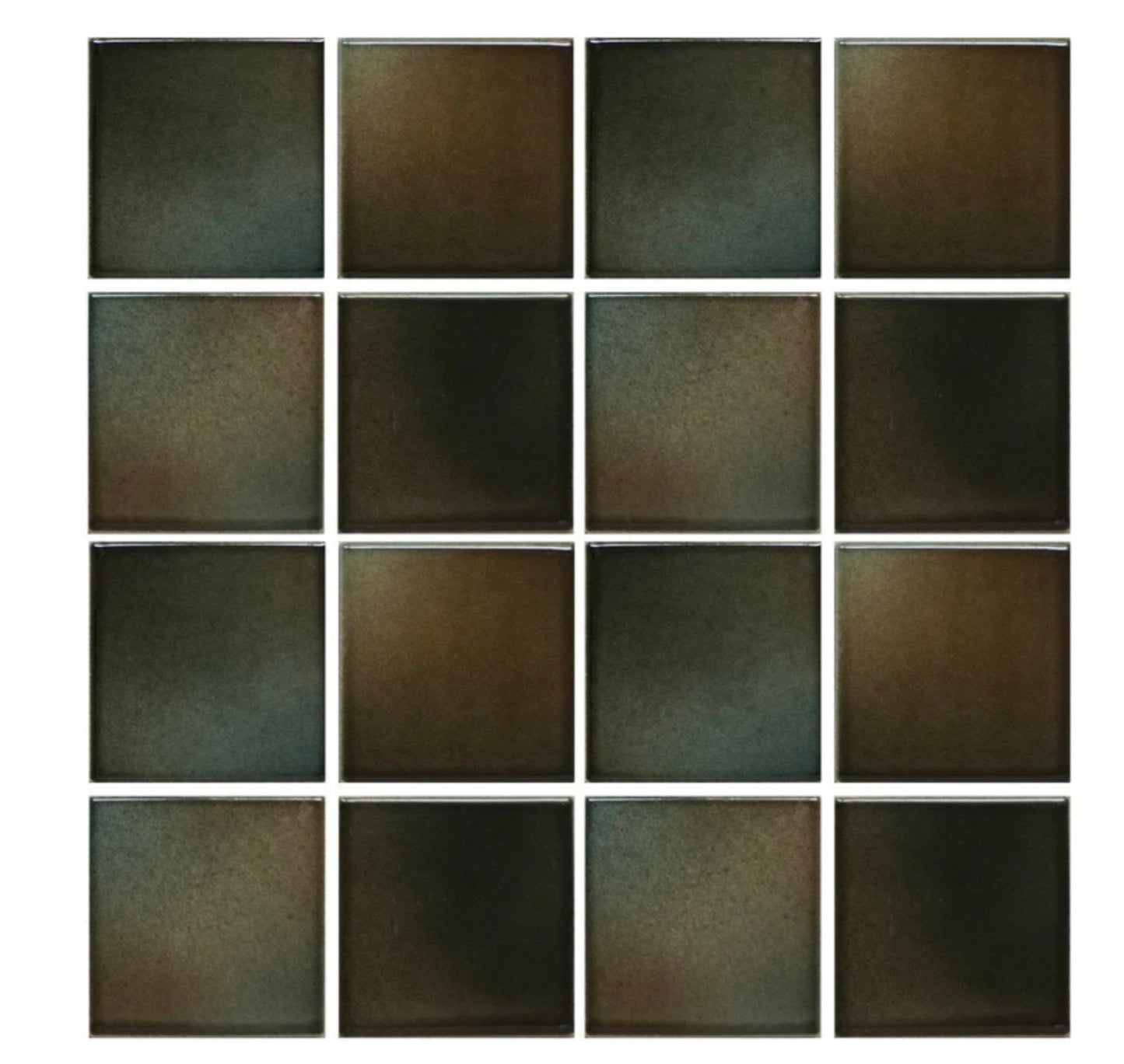 KLM Series Misty Brown 3" x 3" Porcelain Pool Tile