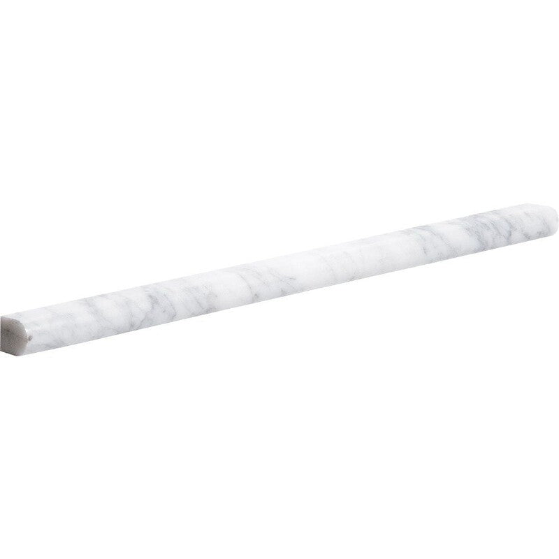 Carrara White Marble 1/2 X 12 Pencil Liner