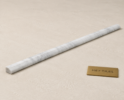 Carrara White Marble 1/2 X 12 Pencil Liner — product image 2