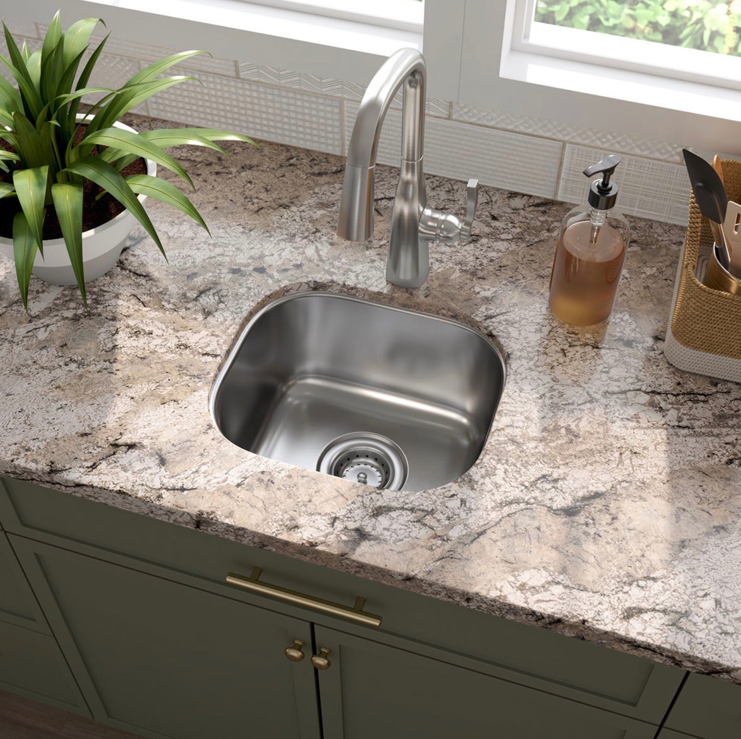 Single Bowl 18G Drawn 1210 Stainless Steel Undermount Sink