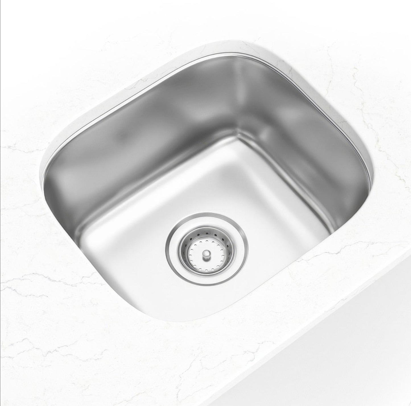 Single Bowl 18G Drawn 1618 Stainless Steel Undermount Sink