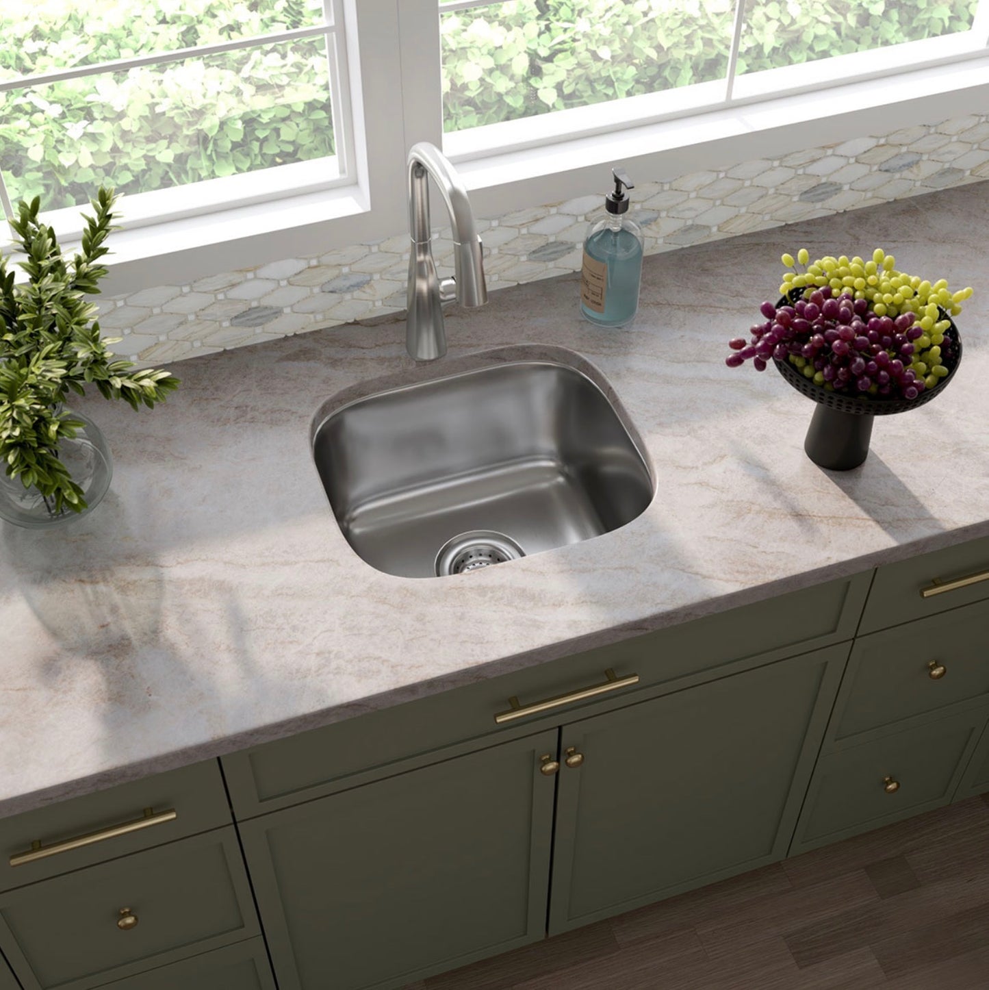 Single Bowl 18G Drawn 1618 Stainless Steel Undermount Sink