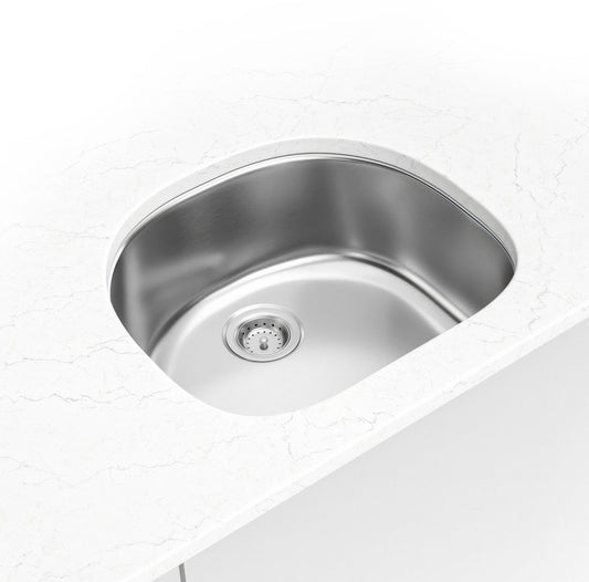 MSI Single Bowl 18G Drawn 2321 Stainless Steel Undermount Sink