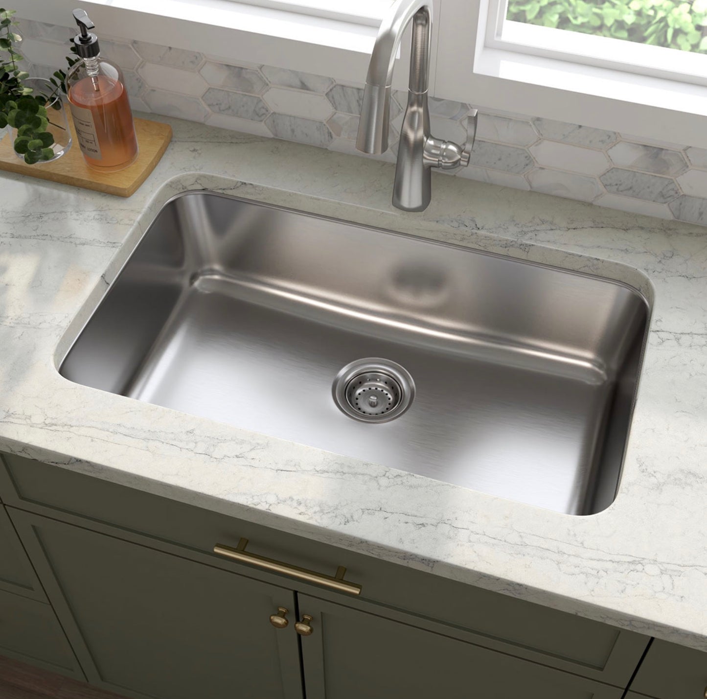 MSI Single Bowl 3018 Stainless Steel Undermount Sink