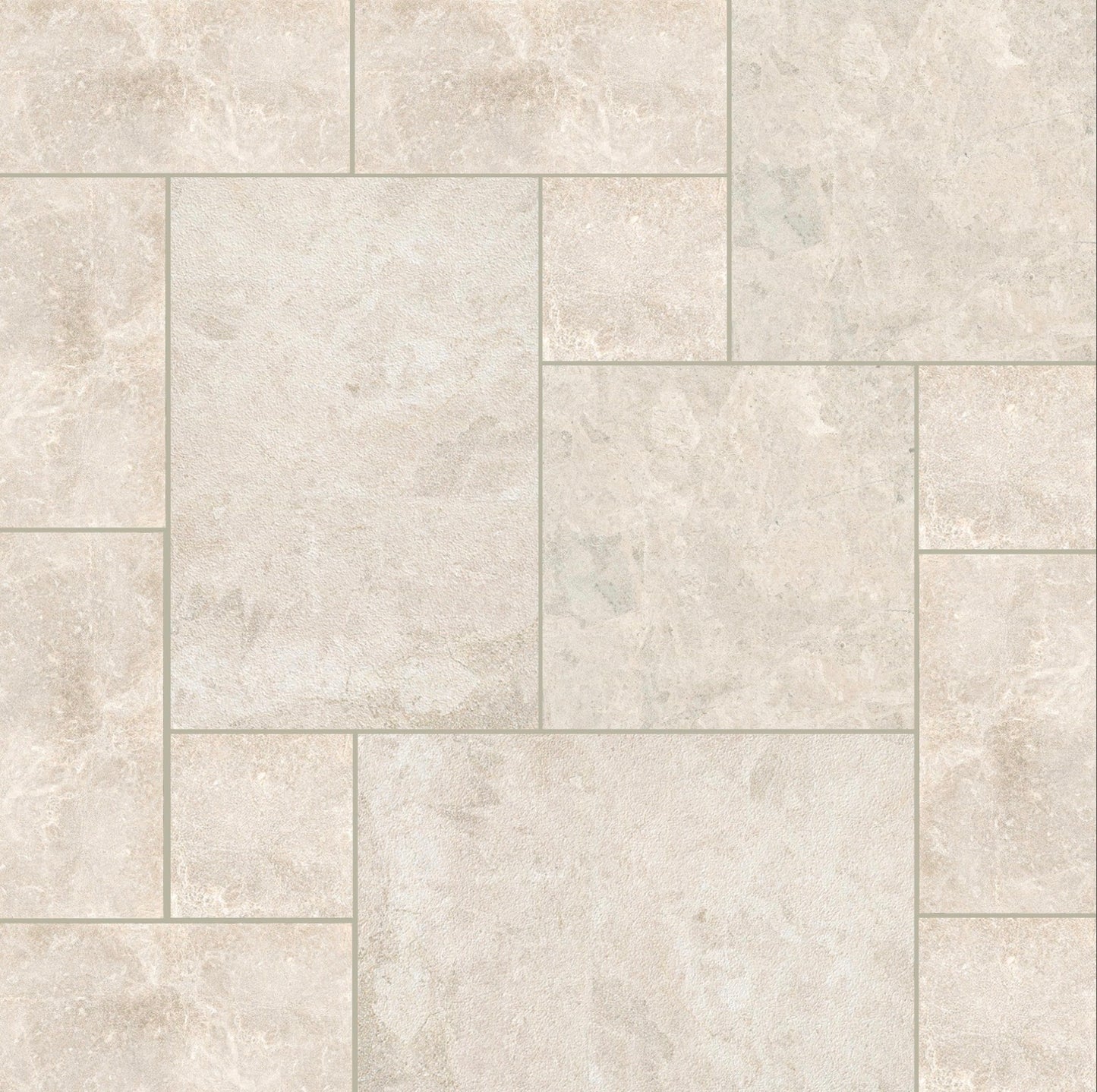 Diana Royal 1.25" (3 cm) Sandblasted & Brushed Natural Marble French Pattern Versailles Kits