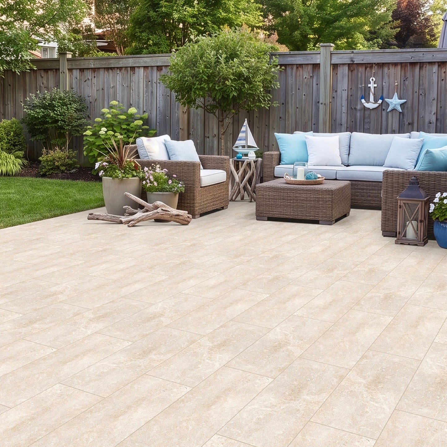 Diana Royal 12" x 24" x 3cm Sandblasted Natural Marble Pavers