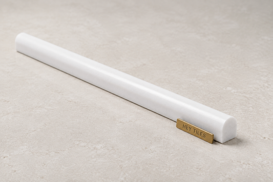 Thassos White Marble 3/4 X 12 Bullnose Liner