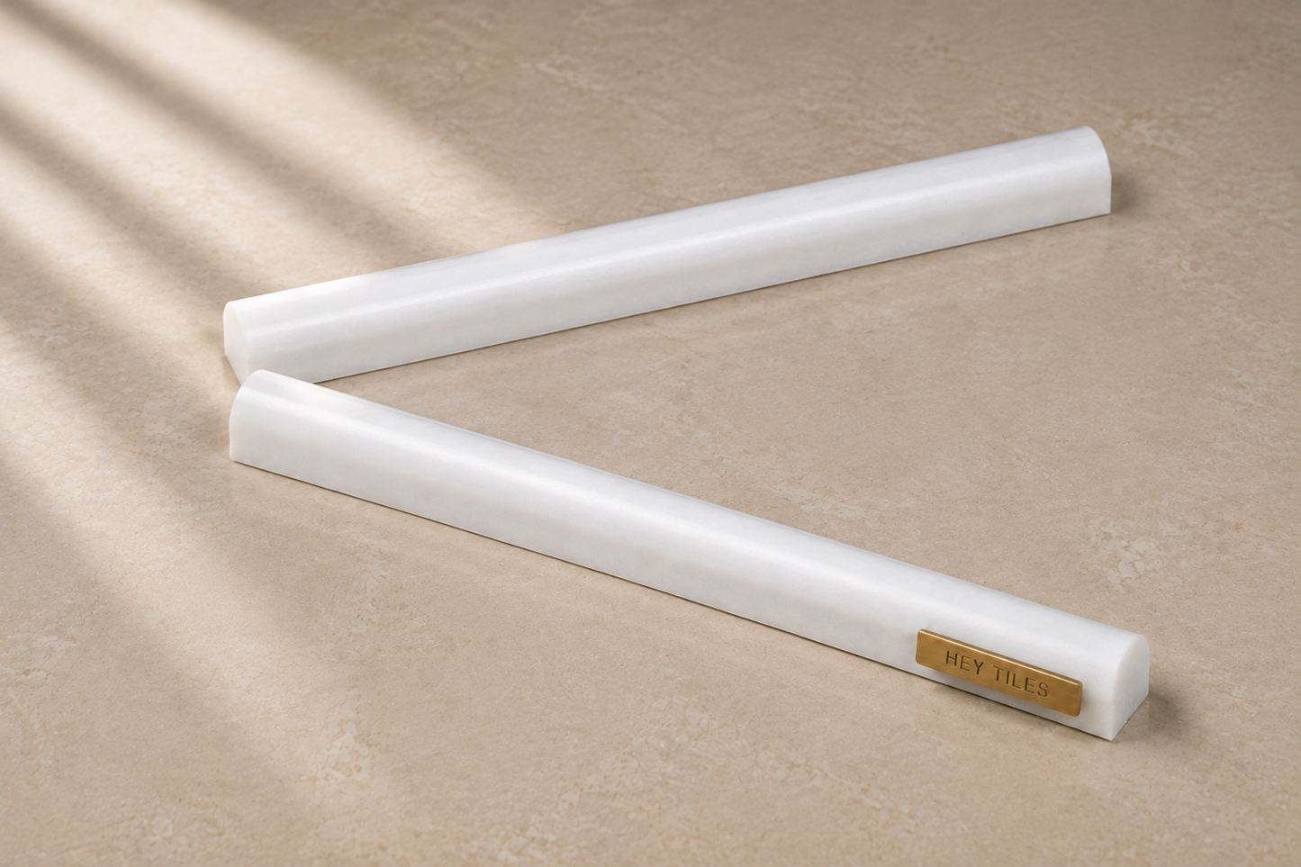 Thassos White Marble 3/4 X 12 Bullnose Liner