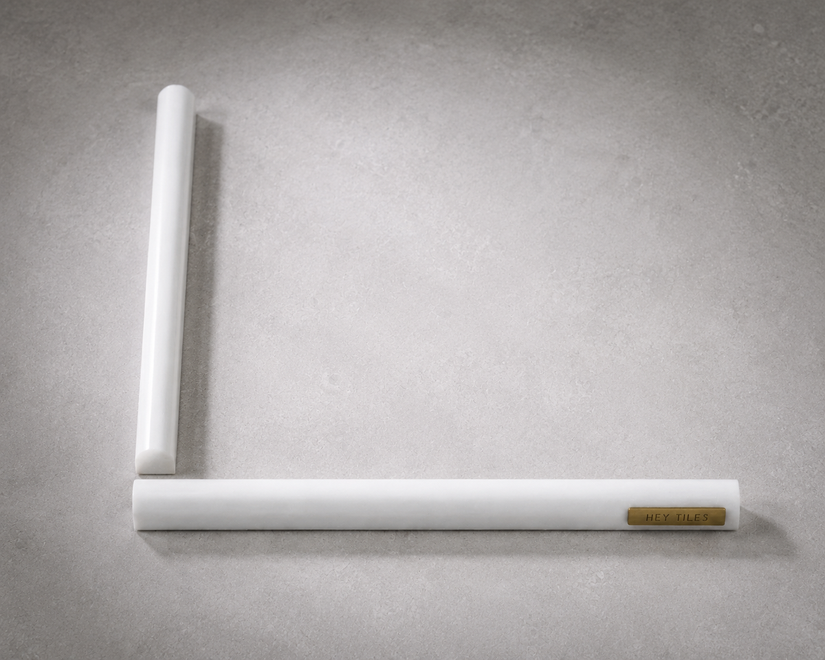 Thassos White Marble 3/4 X 12 Bullnose Liner