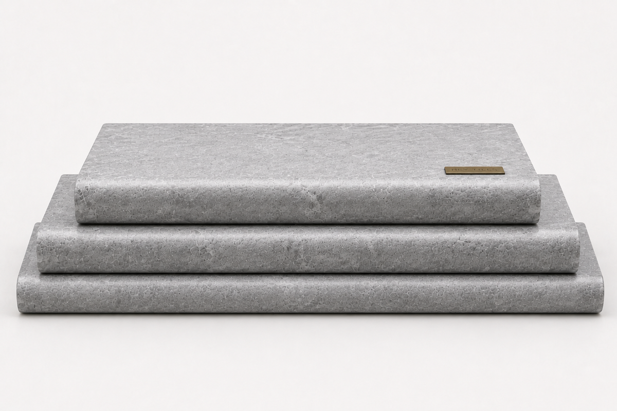 Tundra Gray Marble Pool Coping is 16" x 24" 5 cm