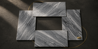 12x24, 3/8 Bardiglio Italian Gray Marble Tile — product image 4