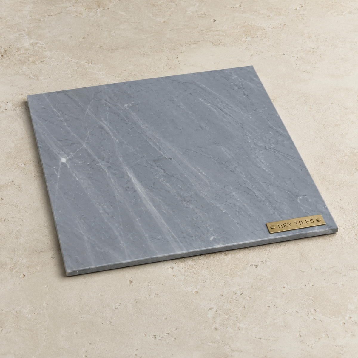 12x12 Bardiglio Imperiale Premium Italian Gray Marble Tile, 3/8