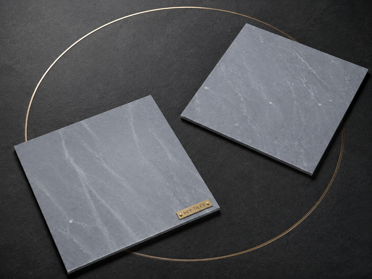 12x12 Bardiglio Imperiale Premium Italian Gray Marble Tile, 3/8