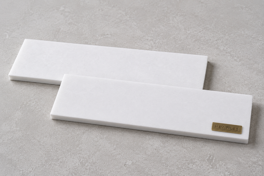 3" x 12" Thassos White Greek Marble Tile