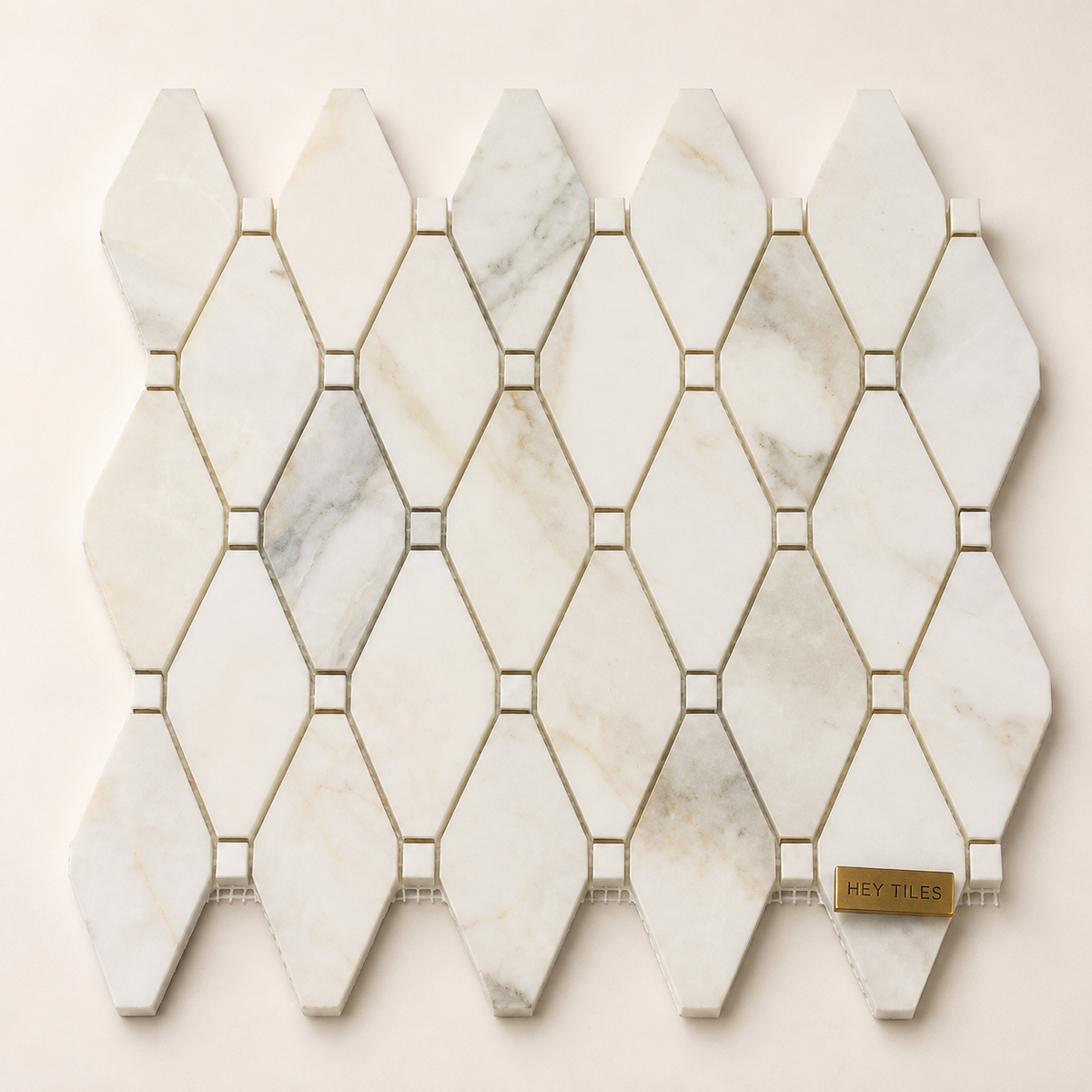 Tuscan Calacatta Gold 2" x 4" Octave Marble Mosaic Tile