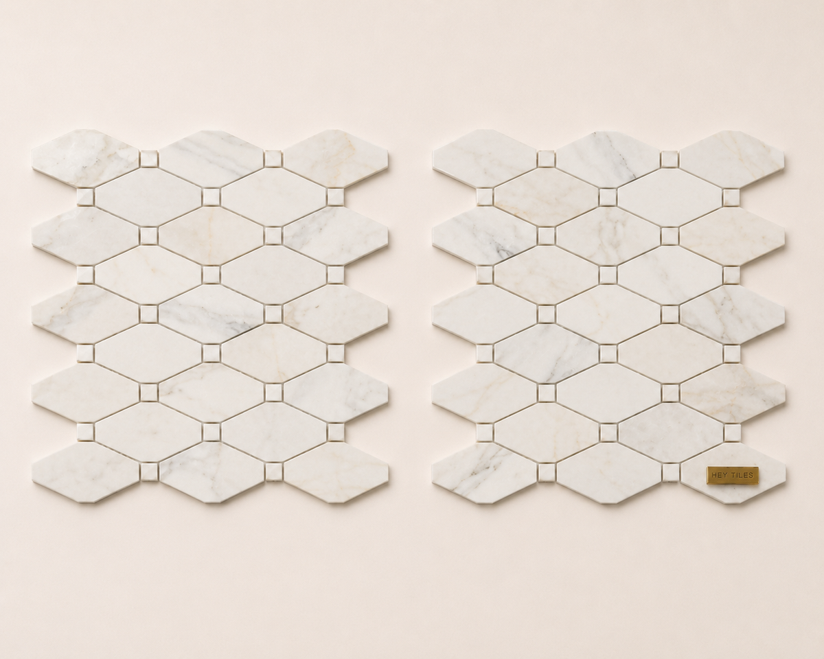 Tuscan Calacatta Gold 2" x 4" Octave Marble Mosaic Tile