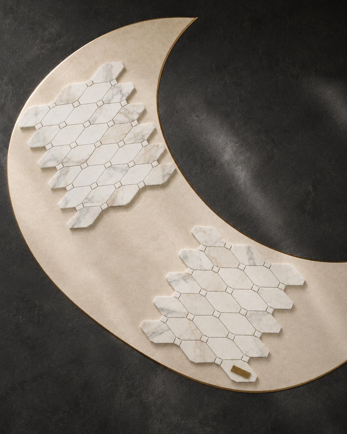 Tuscan Calacatta Gold 2" x 4" Octave Marble Mosaic Tile