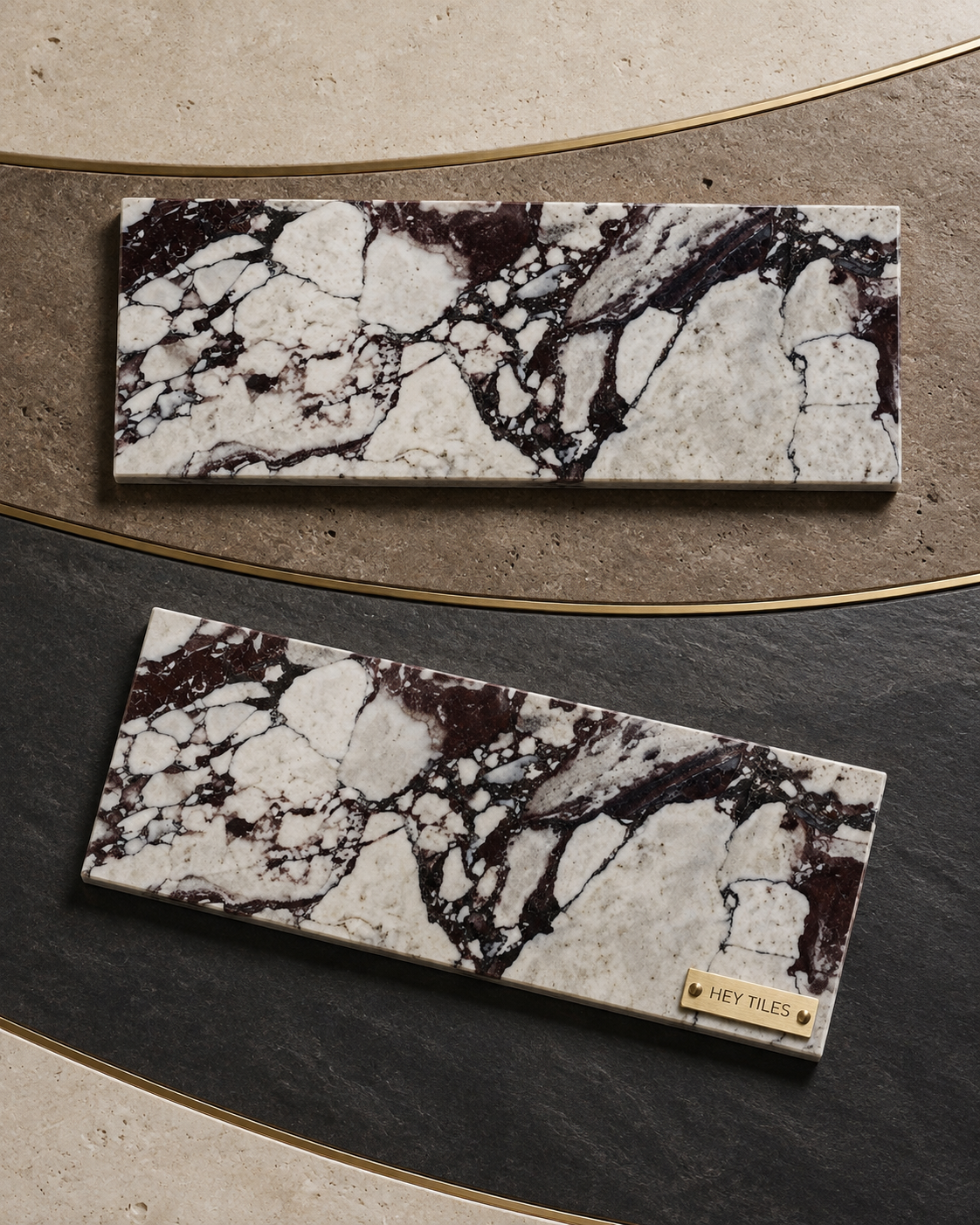 4x12 Calaacatta Violet Purple Marble Tile