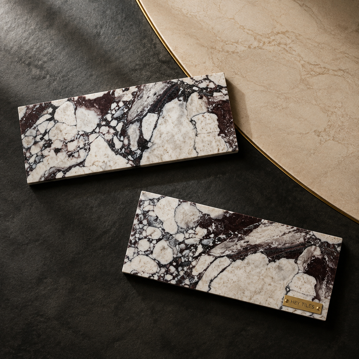 4x12 Calaacatta Violet Purple Marble Tile