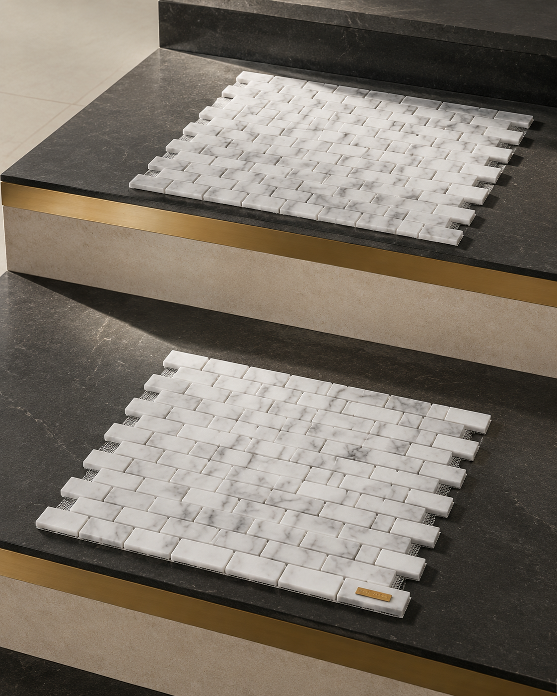 Carrara White 1x2 Marble Brick Mosaic Tile