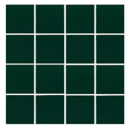 Fujiwa Tile VIP 3x3 Hunter Green Mosaic: Elegant pool-rated design in a small square format.