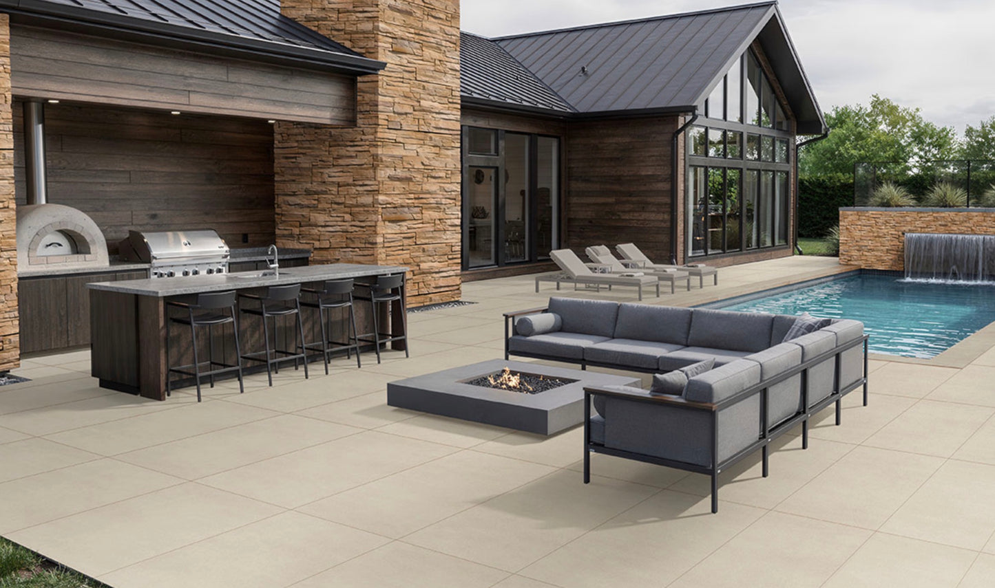 MSI Arterra Zement Blanco 24" × 48" × 2 cm Porcelain Paver