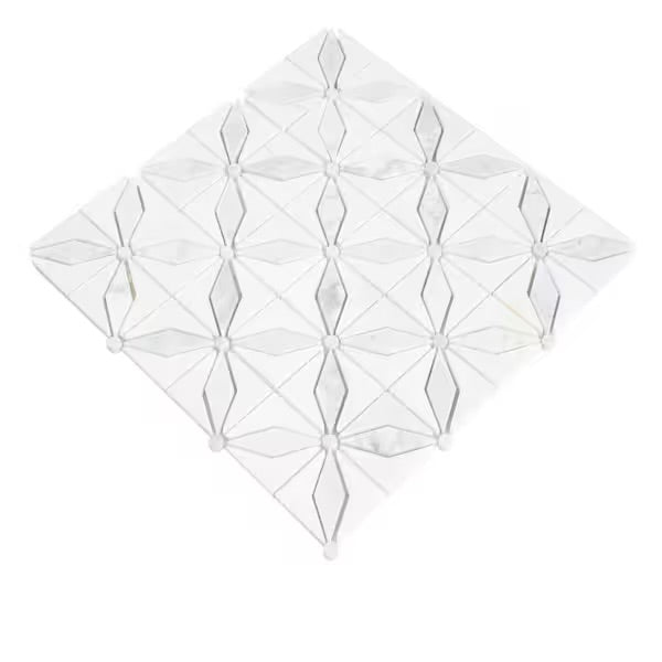MSI Bianco Starlite 12" x 12" Polished Marble Mosaic Tile — product image 2