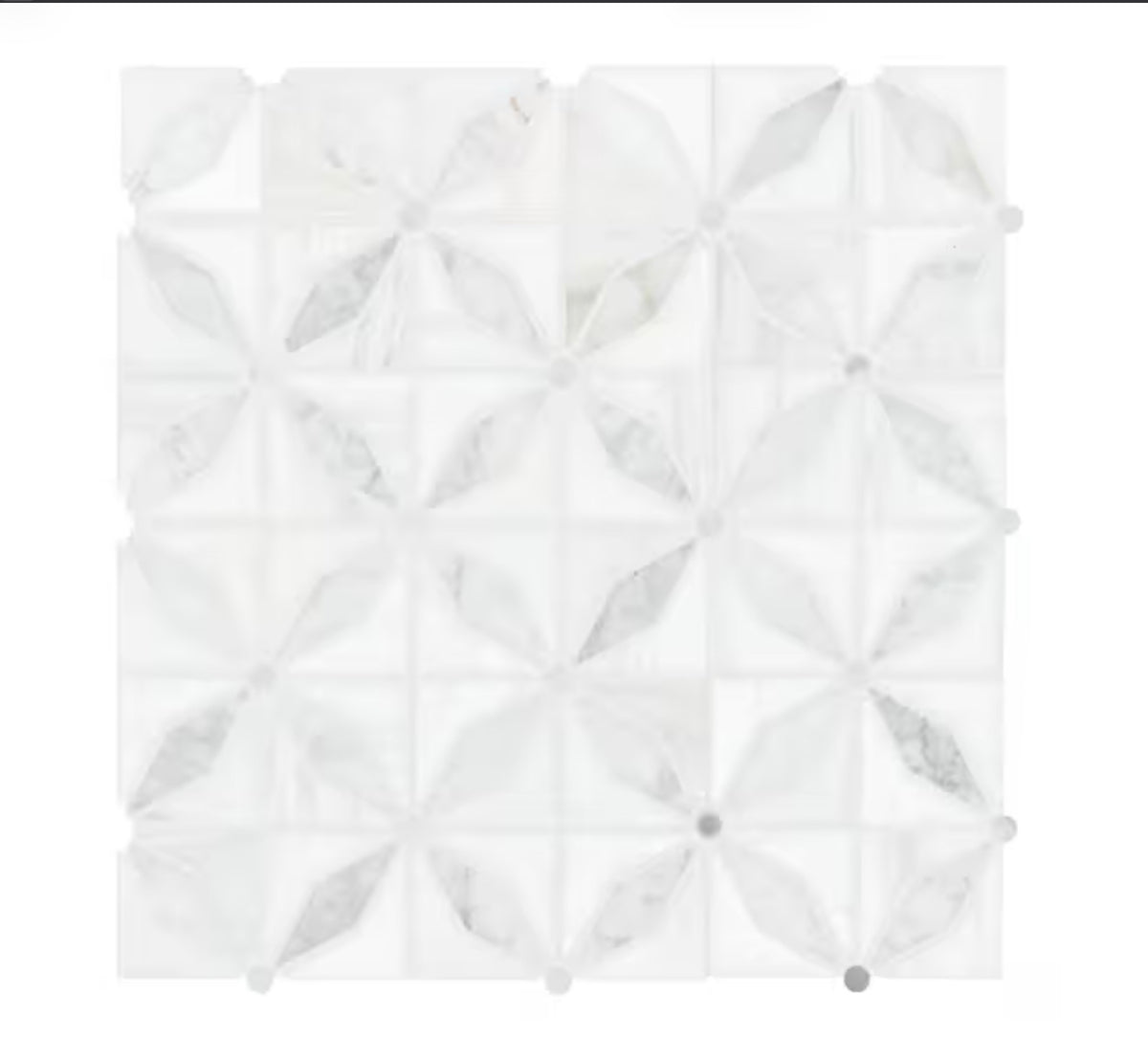 MSI Bianco Starlite 12" x 12" Polished Marble Mosaic Tile — product image 1