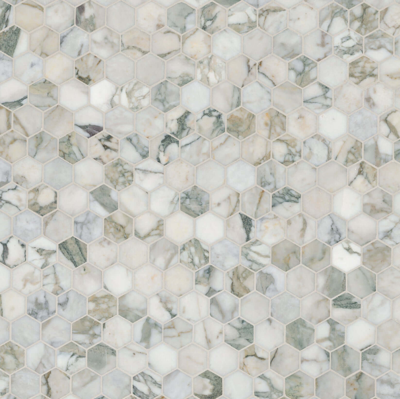 Calacatta Green Marble Hexagon Tile - Luxury Mosaic – Hey Tiles