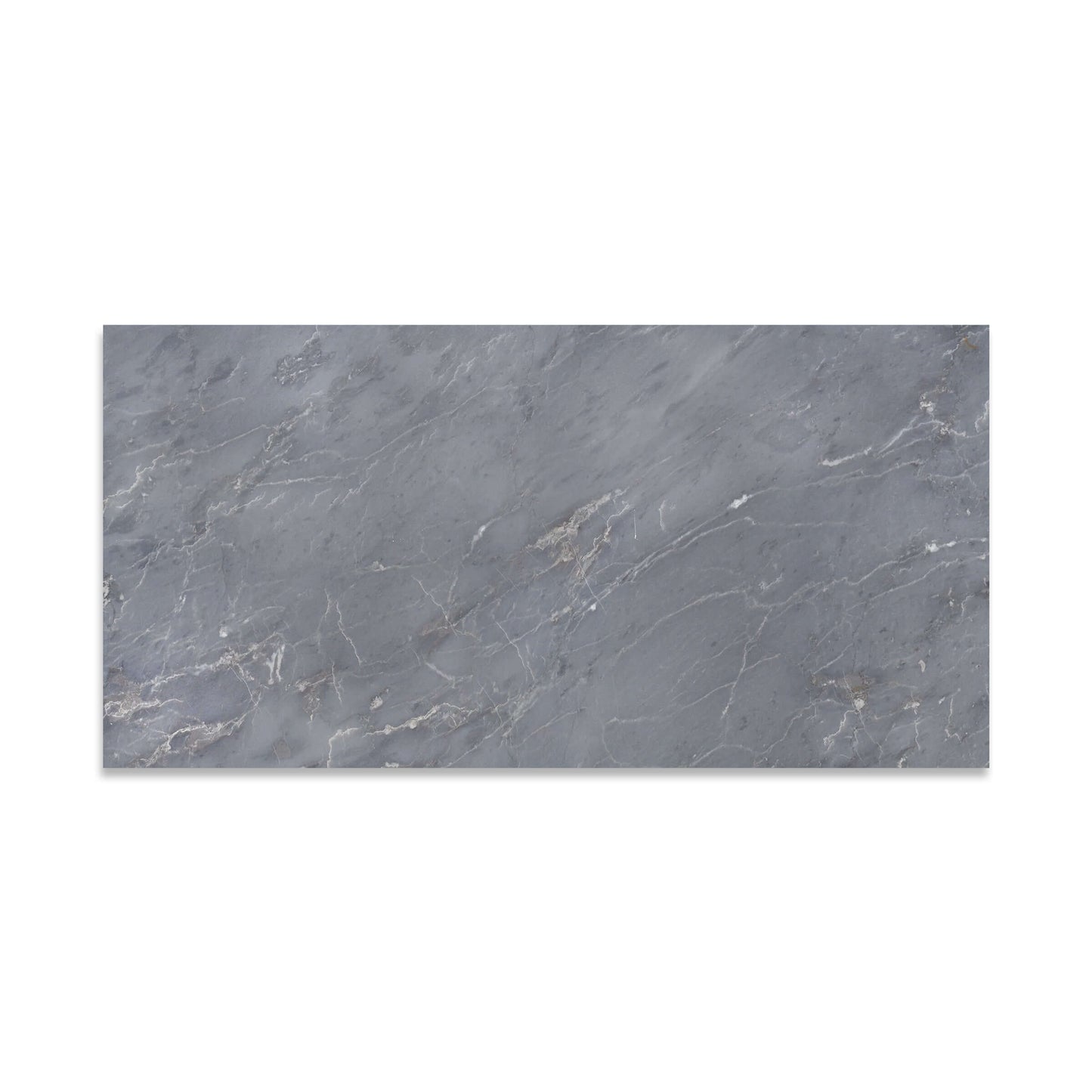 12x24 Bardiglio Imperiale Marble Tile in bluish-grey with unique veining, showcasing premium Italian natural stone.