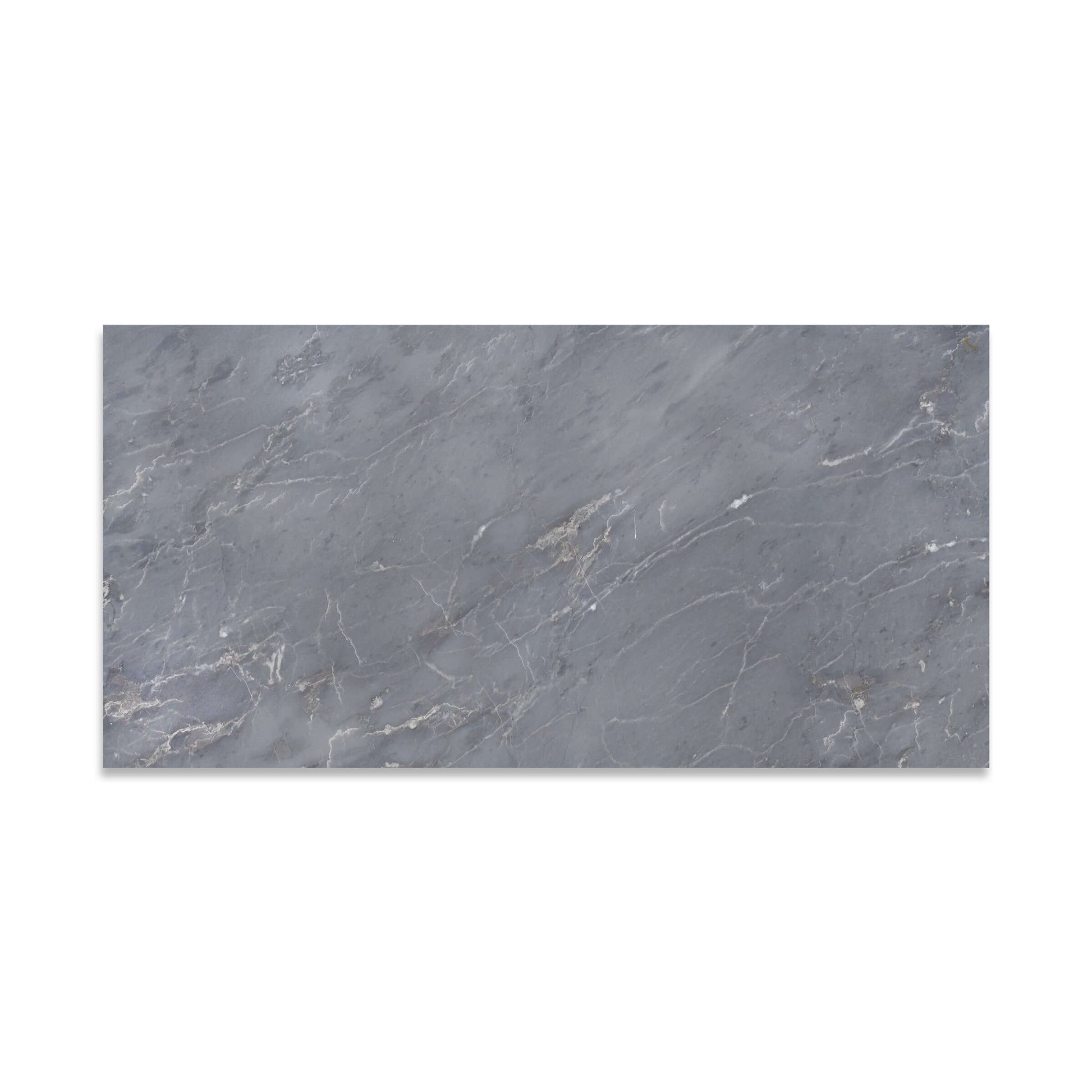 12x24 Bardiglio Imperiale Marble Tile in bluish-grey with unique veining, showcasing premium Italian natural stone.