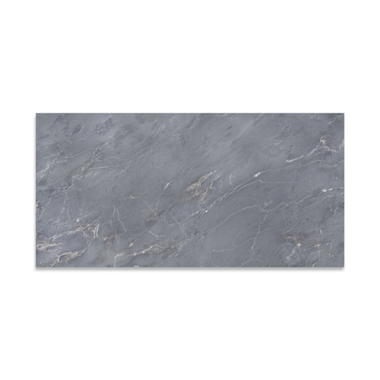 12x24 Bardiglio Imperiale Marble Tile in bluish-grey with unique veining, showcasing premium Italian natural stone.