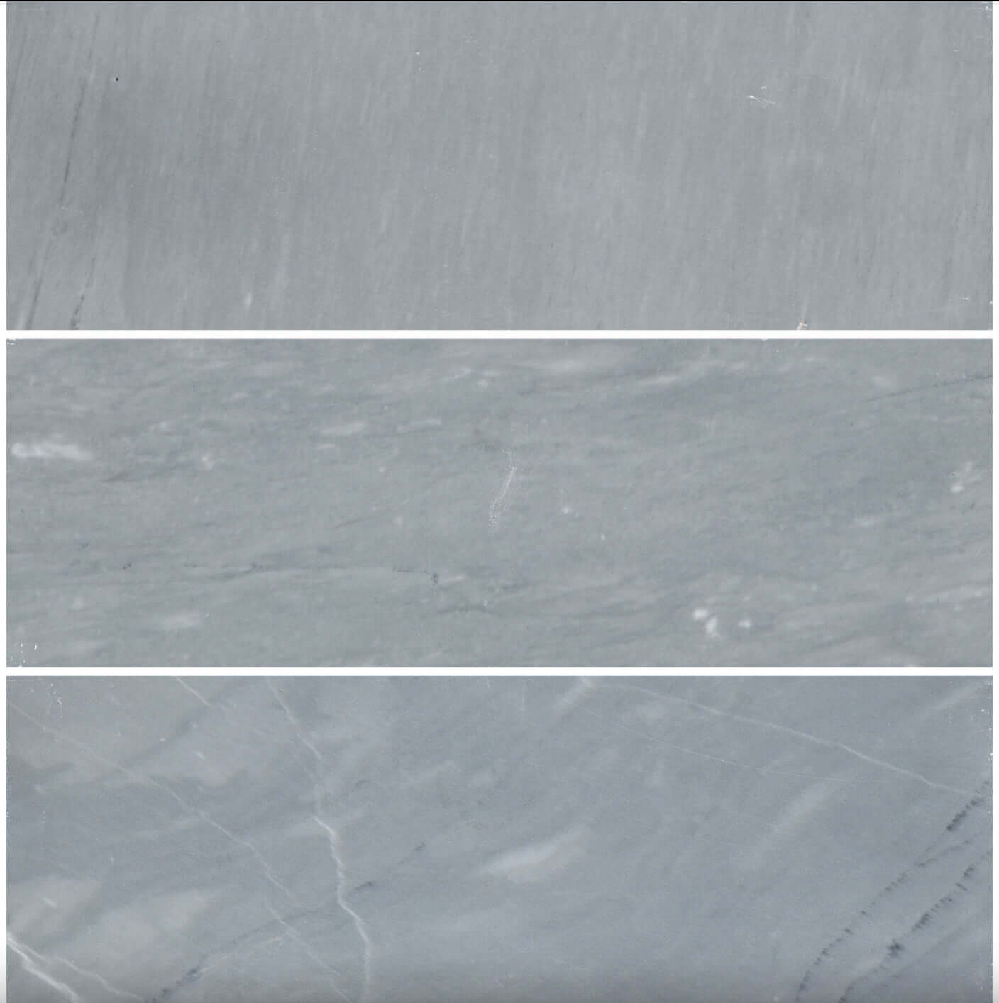 12x24 Bardiglio Imperiale Marble Tile showcasing unique bluish-grey tones and exquisite veining patterns.
