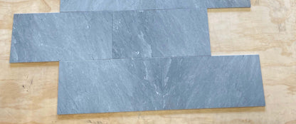12x24 Bardiglio Imperiale Marble Tile showcasing unique bluish-grey tones for luxurious interior design.