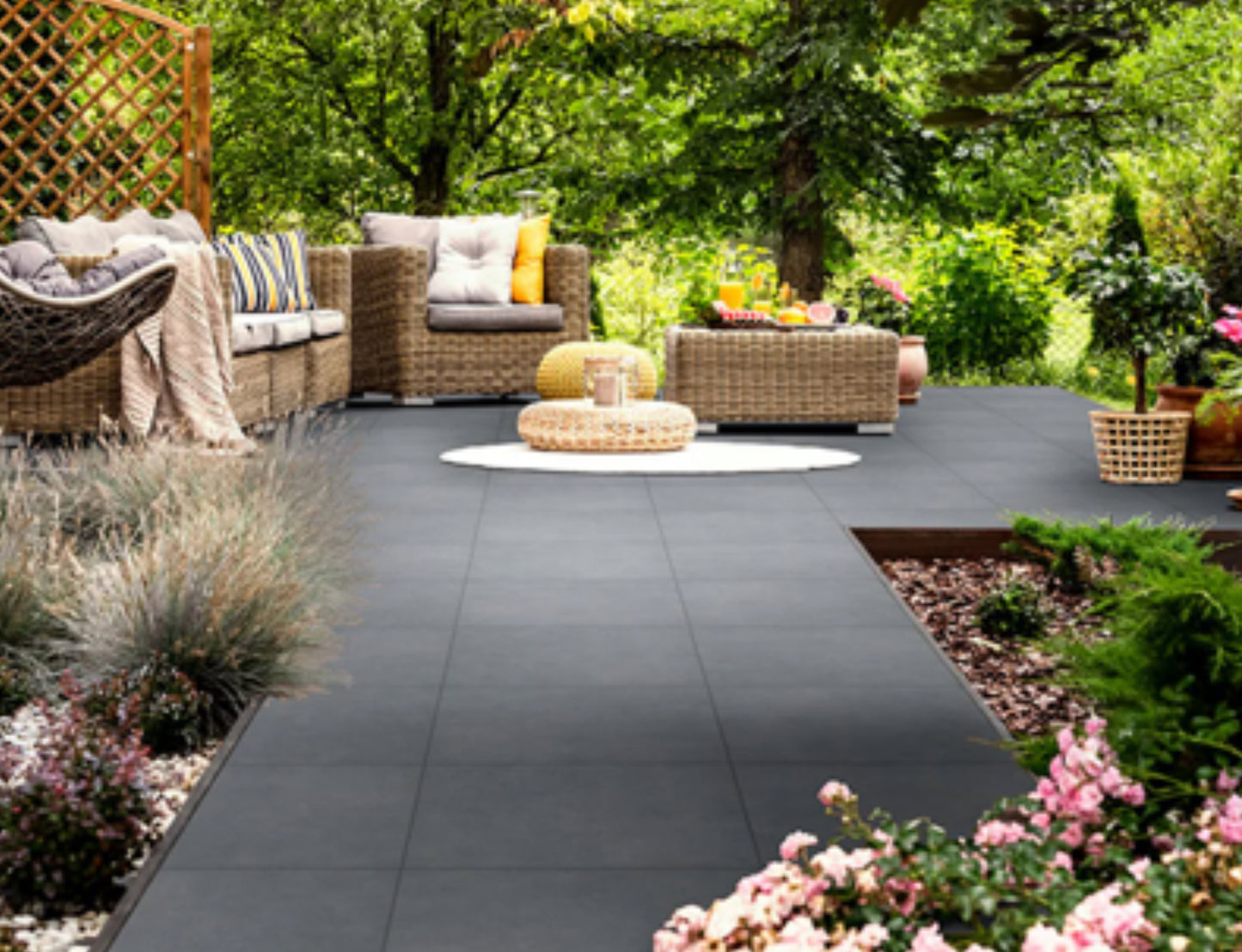 24×24 True Bluestone Arterra® Porcelain Pavers, 2 CM