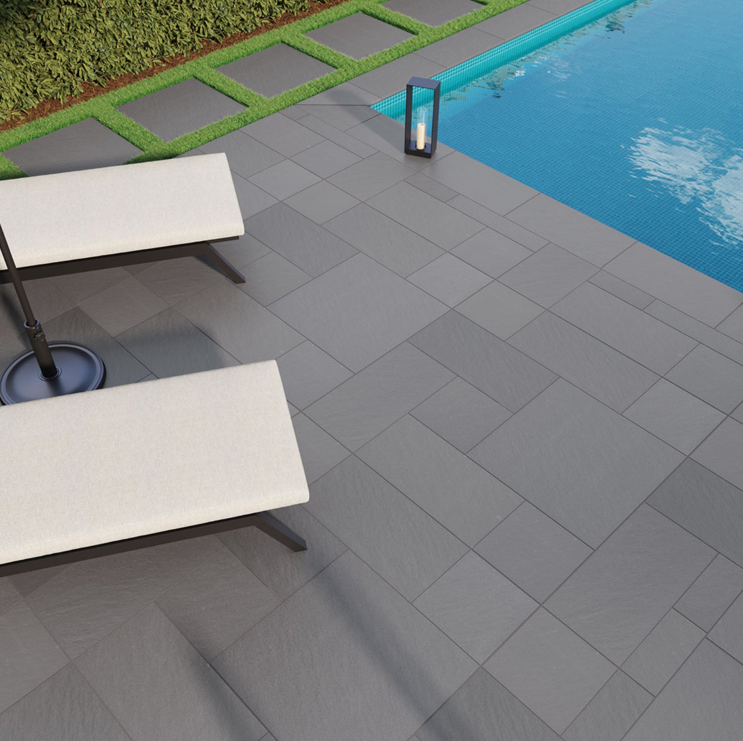 24×24 True Bluestone Arterra® Porcelain Pavers, 2 CM