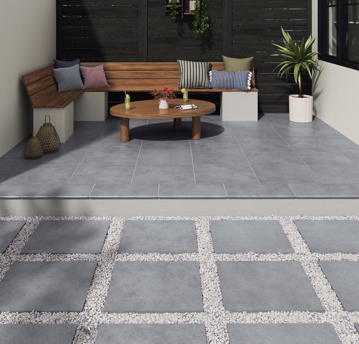 24×24 True Bluestone Arterra® Porcelain Pavers, 2 CM