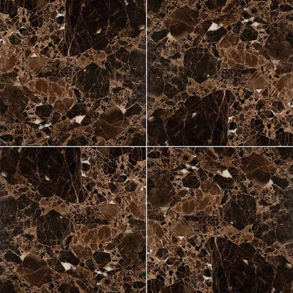 24x24 Iberian Emperador Dark Marble Floor & Wall Tile from Spain — product image 2
