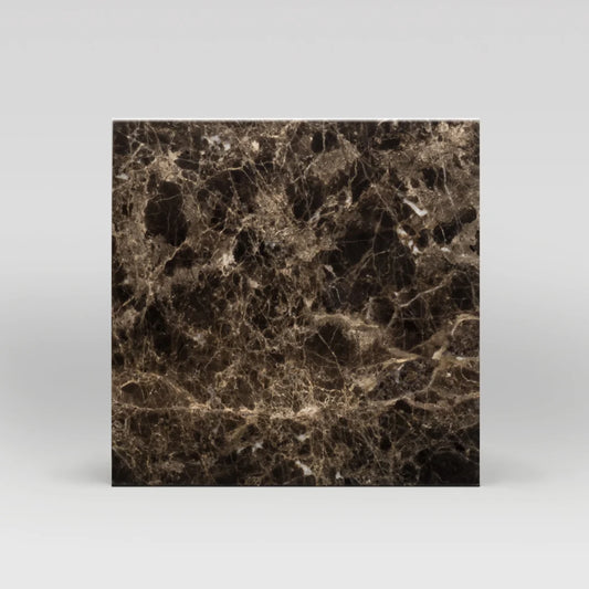 24x24 Iberian Emperador Dark Marble Floor & Wall Tile from Spain