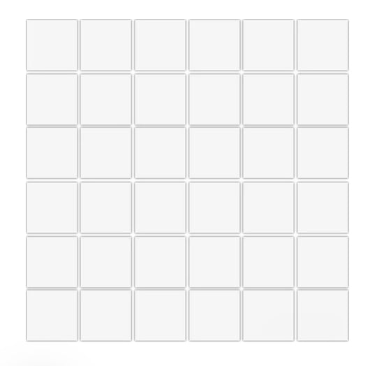 Fujiwa Celica Series Porcelain Tile White Glossy, 2" x 2" - Pool Tile