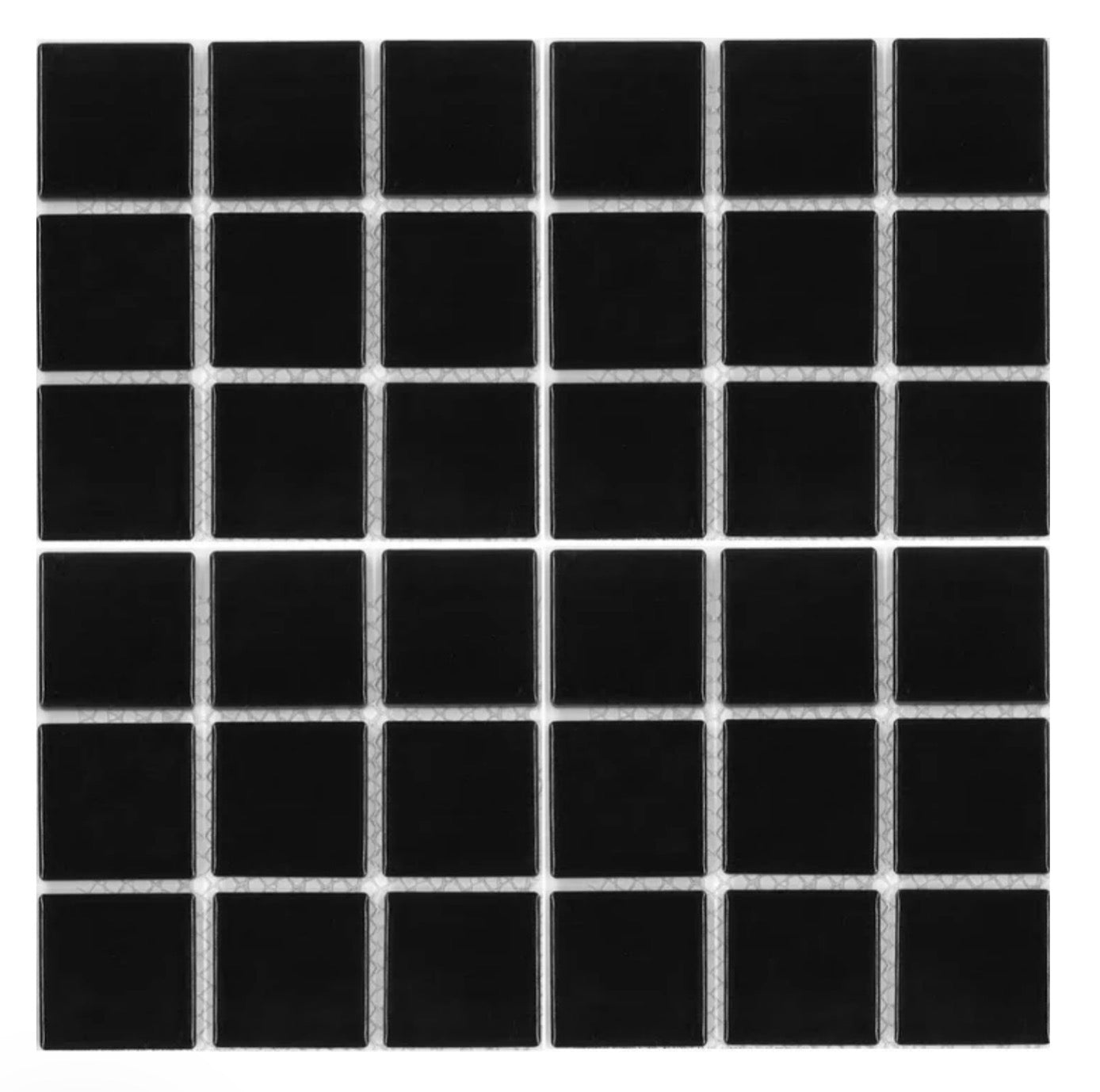 Fujiwa Black Glossy, 2" x 2" - Pool Tile