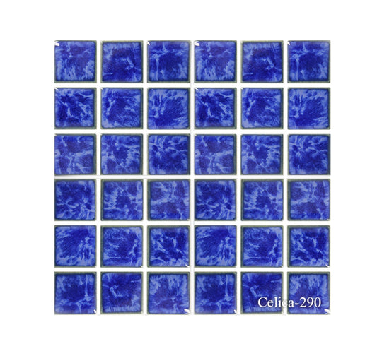 Fujiwa Celica Series Porcelain Tile Sapphire, 2" x 2" - Pool Tile