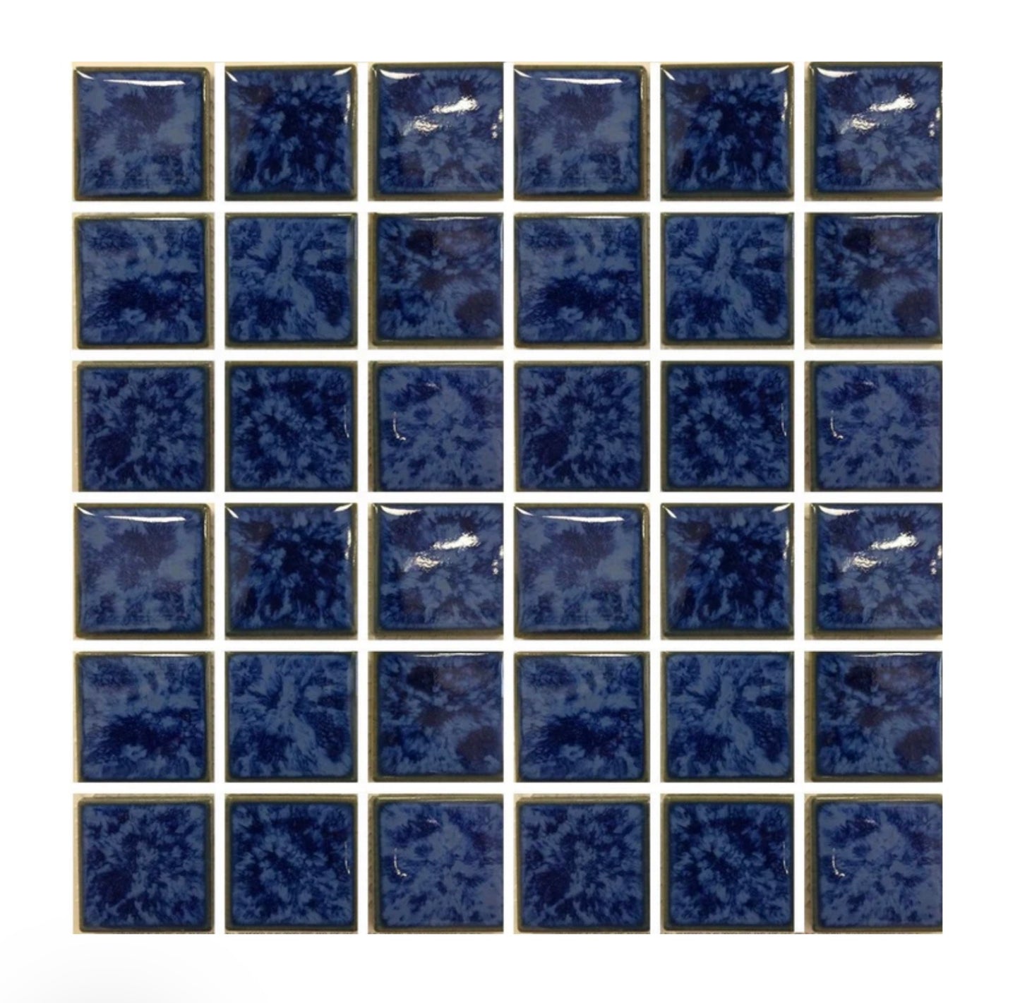 Fujiwa Celica Series Porcelain Tile Sapphire, 2" x 2" - Pool Tile