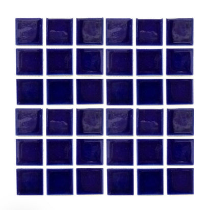 Fujiwa Celica Cobalt Blue 2" x 2" Glossy Porcelain Pool Tile — product image 1