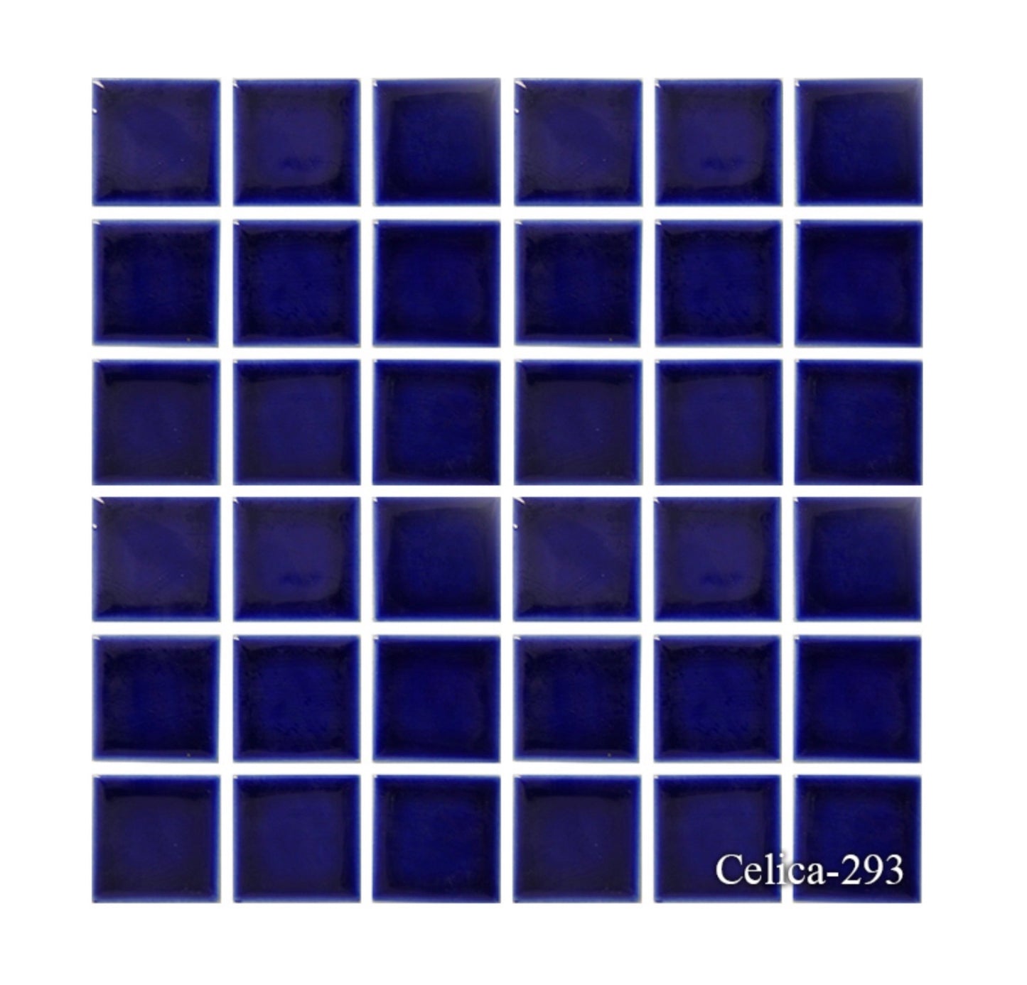 Fujiwa Celica Series Porcelain Tile Cobalt Blue, 2" x 2" - Pool Tile