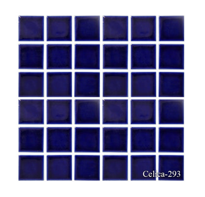 Fujiwa Celica Cobalt Blue 2" x 2" Glossy Porcelain Pool Tile — product image 2