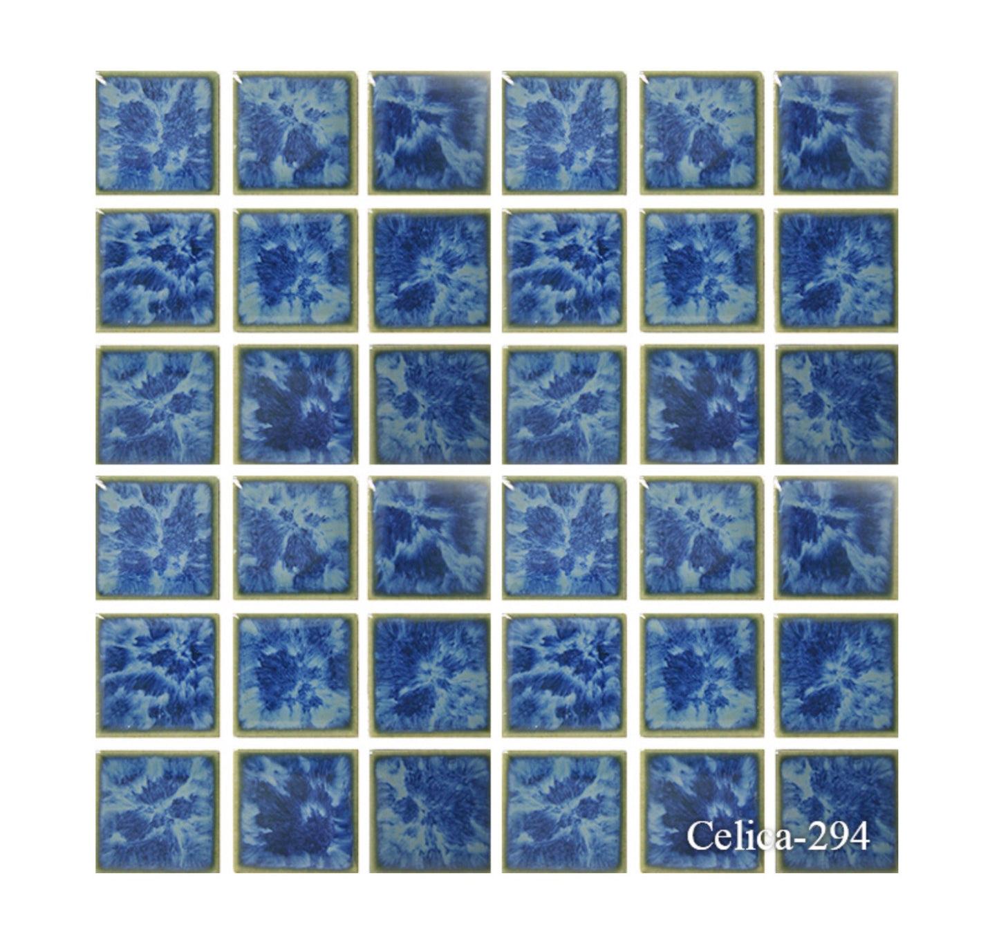 Fujiwa Celica Series Porcelain Tile Opal, 2" x 2" - Pool Tile