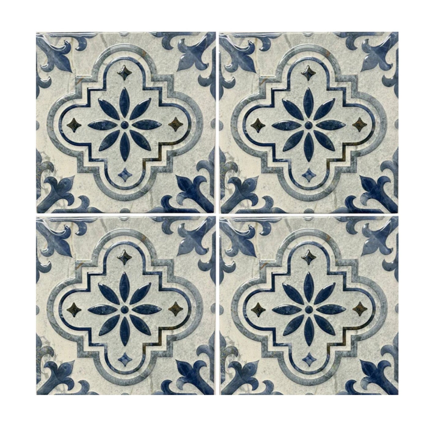 6x6 Fujiwa Flora Belize Porcelain Tile, Flora Series